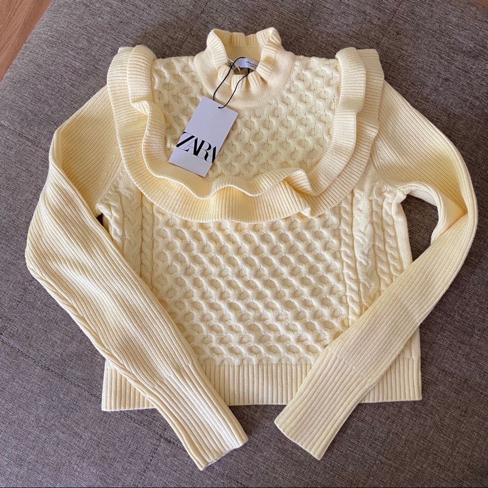 NWT ZARA CABLE KNIT TOP